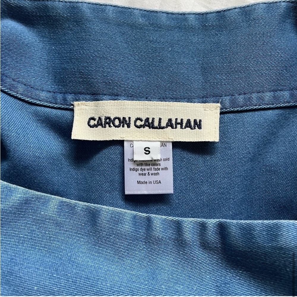 Caron Callahan Bethany Square Neck Sleeveless Denim Jumpsuit Blue LIKE NEW - Picture 13 of 16